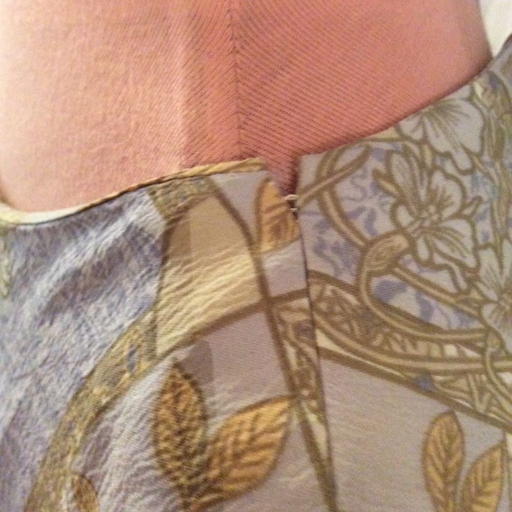 VINTAGE 60s Windowpane lady like  modest  pleat day/chore  Dress - Picture 9 of 12